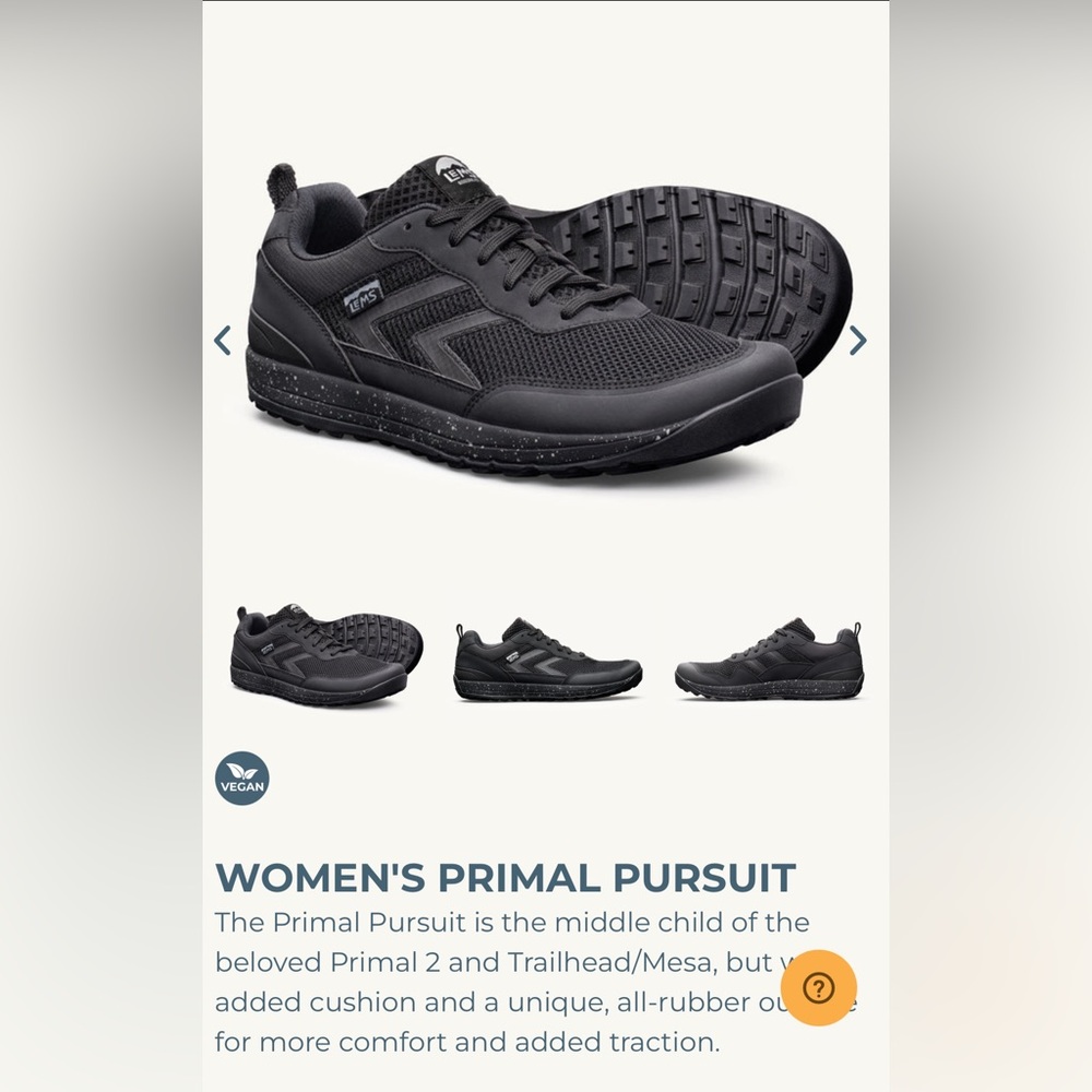 Lem’s Women’s Primal Pursuit color Nocturnal Ninja size 10.5 (fits closer to9.5)